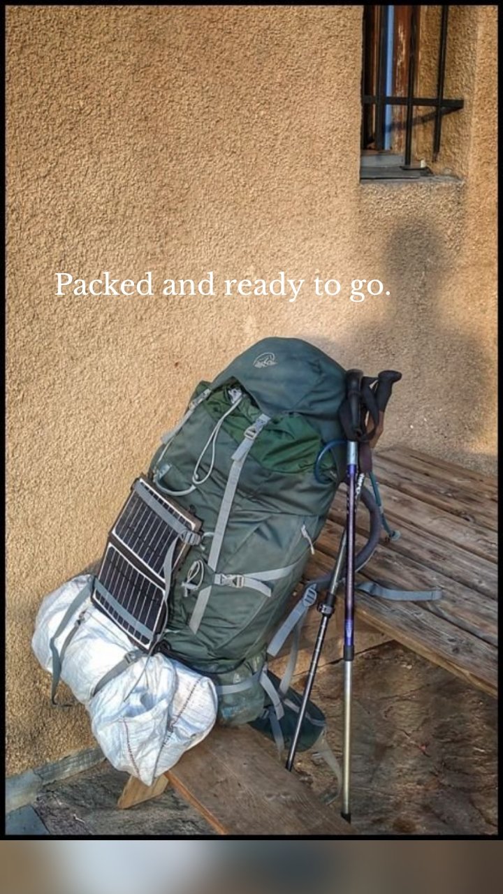 Packed and ready to go.